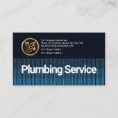 クリエイティブ垂直水道配管 名刺 (裏面)