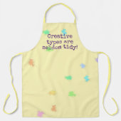 「クリエイティブ型はめったにきれいだ!」 絵を描(ばちゃばちゃ)跳ねる エプロン (正面)