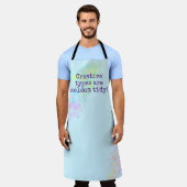 「クリエイティブ型はめったにきれいだ！」 絵を描（ばちゃばちゃ）跳ねる エプロン (着用した状態)