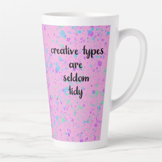 クリエイティブ型はめったに整然絵を描としたSplat Mug カフェラテマグ (右)