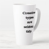 クリエイティブ型はめったに整頓できない カフェラテマグ (右アングル)