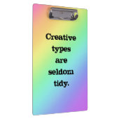 クリエイティブ型はレインボークリップボードを整然としたものではない クリップボード (右)