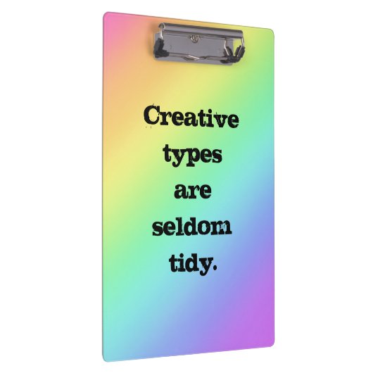 クリエイティブ型はレインボークリップボードを整然としたものではない クリップボード (右)