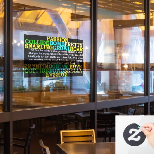 クリエイティブ変換ウィンドウの固定 ウィンドウサイン (レストラン窓)