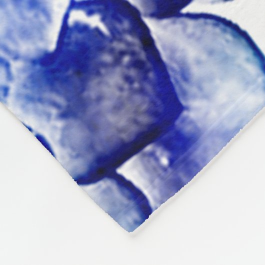 クリエイティブ多肉植物アート水彩 フリースブランケット (角)