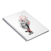 クリエイティブ天使の長い翼、手描きスケッチ ノートブック (右側)