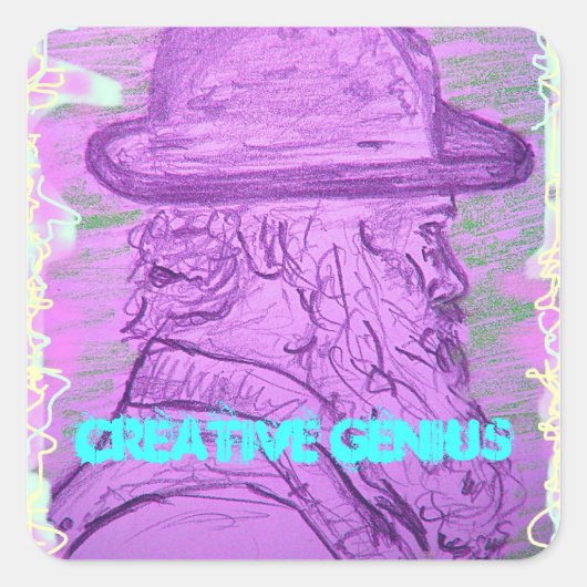 クリエイティブ天才 スクエアシール (正面)