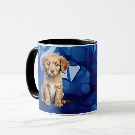 クリエイティブ子犬ペアカップ マグカップ (正面左)