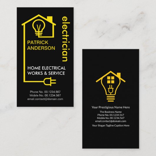 クリエイティブ家電配線回路電気工 名刺 (正面/裏面)
