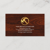 クリエイティブ屋上の木材の手作りビルダー 名刺 (裏面)