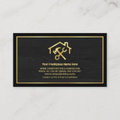 クリエイティブ屋上スパナハンマー金ゴールド枠 名刺 (裏面)