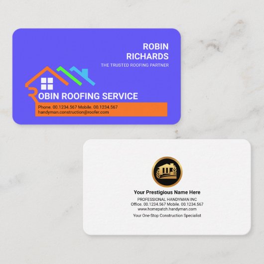 クリエイティブ屋上文字 – R建物屋根 名刺 (正面/裏面)