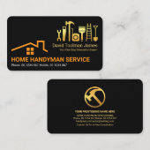 クリエイティブ屋上金ゴールド建築ツール 名刺 (正面/裏面)