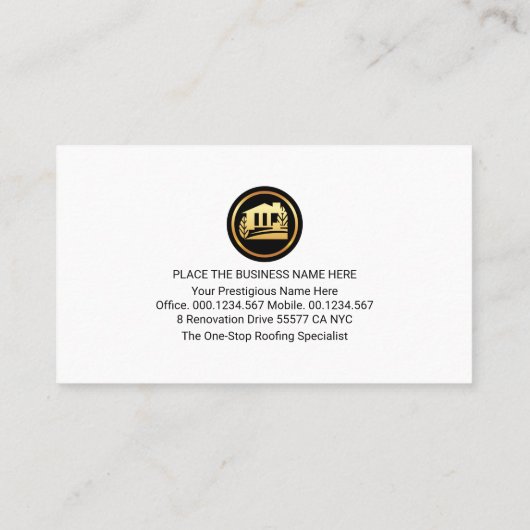 クリエイティブ屋根葺き屋根ビルダ 名刺 (裏面)