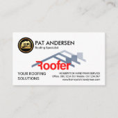 クリエイティブ屋根葺き屋根ビルダ 名刺 (正面)