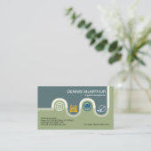 クリエイティブ巻き道路マップロジスティックタイプアイコン 名刺 (スタンド正面)