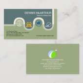 クリエイティブ巻き道路マップロジスティックタイプアイコン 名刺 (正面/裏面)