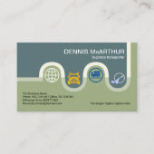 クリエイティブ巻き道路マップロジスティックタイプアイコン 名刺 (正面)