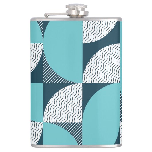 クリエイティブ幾何形状パターン フラスク (正面)