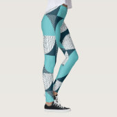 クリエイティブ幾何形状パターン レギンス (右)