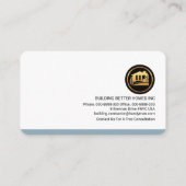 クリエイティブ建物ルーフトッププロフェッショナルビルダ 名刺 (裏面)