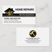 クリエイティブ建物レイヤ金ゴールド手書きツール行 名刺 (正面/裏面)