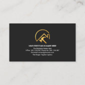 クリエイティブ建物屋上の金ゴールド手作りツール 名刺 (裏面)