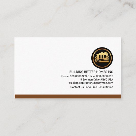 クリエイティブ建物屋上プロフェッショナル業者 名刺 (裏面)