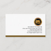 クリエイティブ建物屋根建築ビルダ 名刺 (裏面)