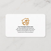 クリエイティブ建築のツールのバナー 名刺 (裏面)