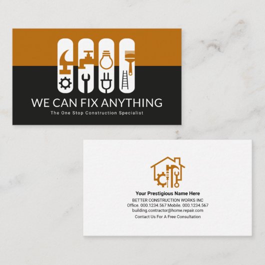 クリエイティブ建築の道具用パネル 名刺 (正面/裏面)