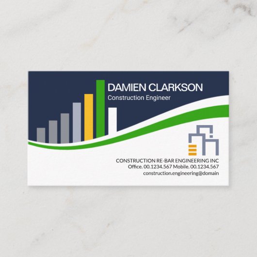 クリエイティブ建築鉄筋Civilエンジニアリング 名刺 (正面)