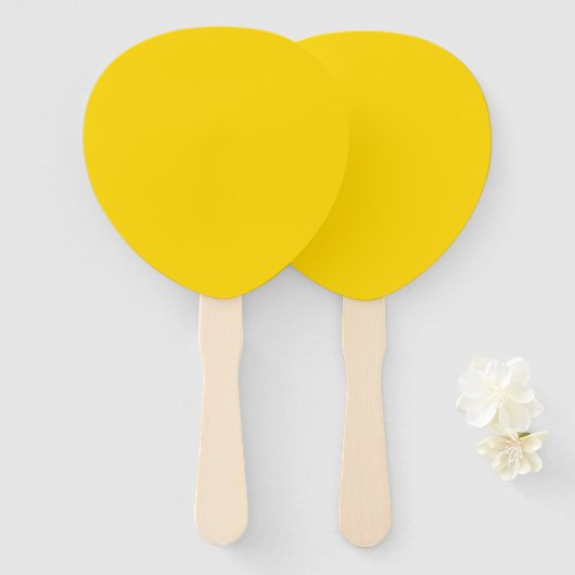 クリエイティブ式ホッはっきりしたトイエロー ハンドファン (正面&裏面)