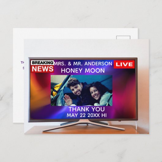 クリエイティブ感謝してい写真あなたはがき インビテーションポストカード (正面/裏面)