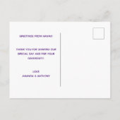 クリエイティブ感謝してい写真あなたはがき インビテーションポストカード (裏面)