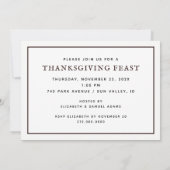 クリエイティブ感謝祭 招待状 (裏面)