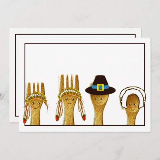 クリエイティブ感謝祭 招待状 (正面/裏面)