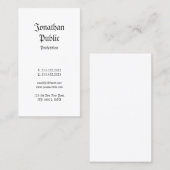 クリエイティブ懐かしいクラシックヴィンテージプロフェッショナル 名刺 (正面/裏面)