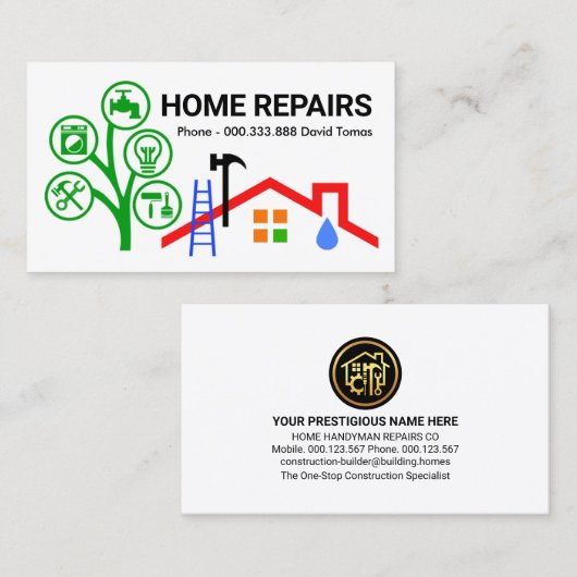 クリエイティブ手利師ツールツリーの風景 名刺 (正面/裏面)