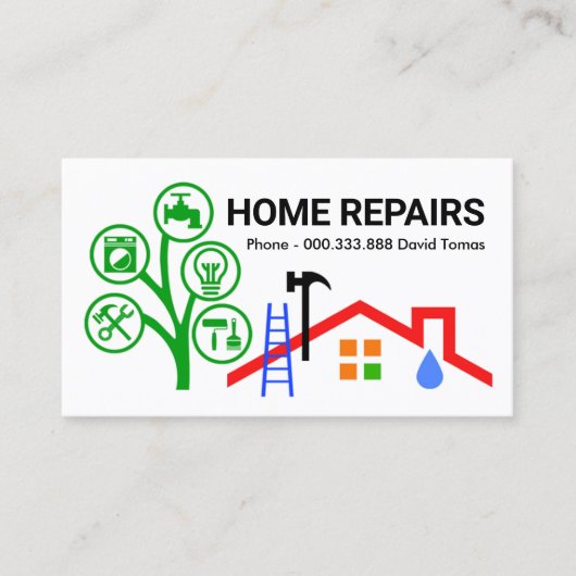 クリエイティブ手利師ツールツリーの風景 名刺 (正面)