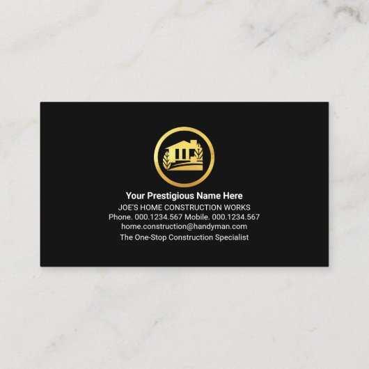 クリエイティブ手利師ツールホーム修復 名刺 (裏面)