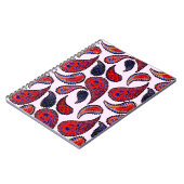 クリエイティブ手描きペイズリーのシームレスパターン ノートブック (左側)