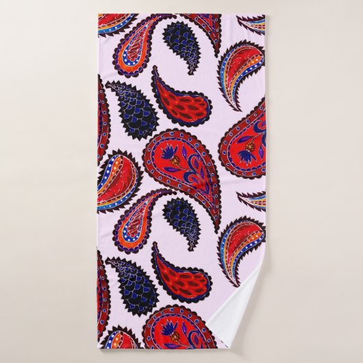 クリエイティブ手描きペイズリー バスタオル (バスタオル)