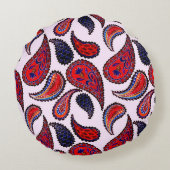 クリエイティブ手描きペイズリー  ラウンドクッション (裏面)