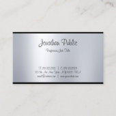 クリエイティブ手書きスクリプトシルバーカリグラフィー 名刺 (正面)