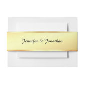 クリエイティブ手書きスクリプト文字フェイク金ゴールドエレガント 招待状ベリーバンド (正面例)