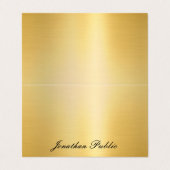 クリエイティブ手書き名金ゴールドモダンテンプレート 名刺 (外部フラット)