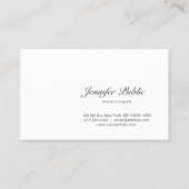 クリエイティブ手書き手書き書きモダン文字 名刺 (裏面)