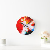 クリエイティブ抽象芸術アートワーク ラウンド壁時計 (ホーム)