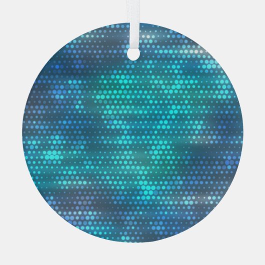 クリエイティブ抽象芸術ブルー背景デザイン。 ガラスオーナメント (裏面)